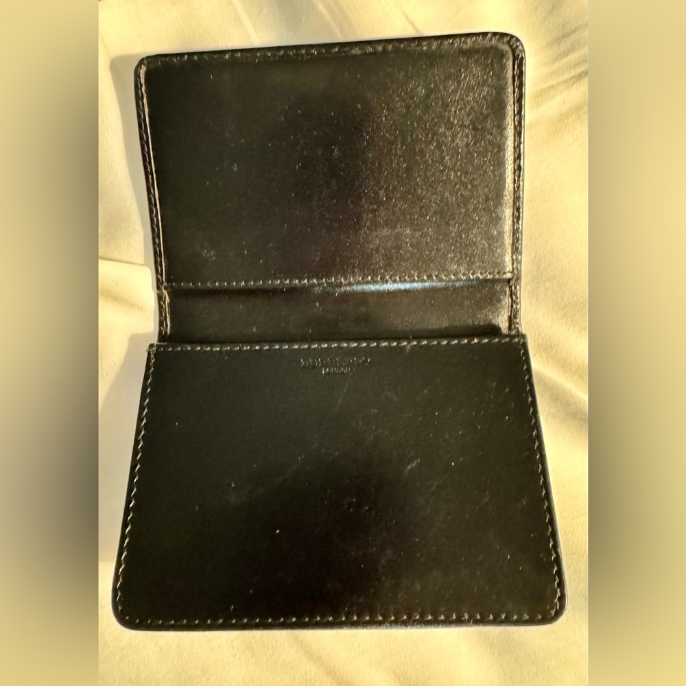 Burberry Smooth Black Leather Card Case with Logo Plate - Picture 3 of 6